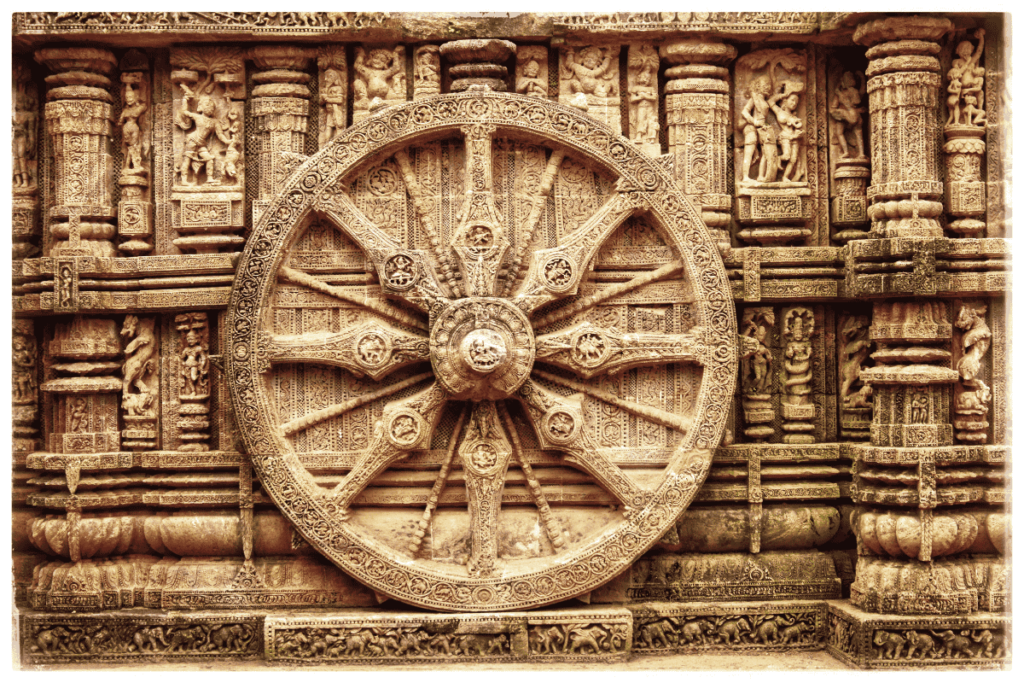 wheels of the temple act as sun clocks